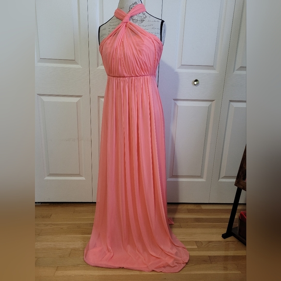 David's Bridal Coral Convertible Dress Size 4 - Picture 2 of 6